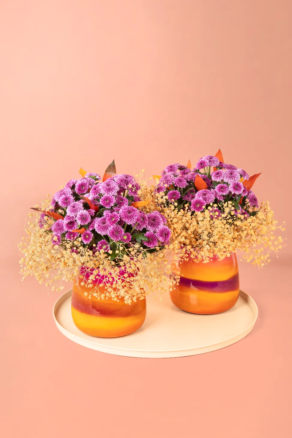 Bloemstuk met chrysanten
